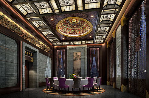 金塔低调奢华的新中式酒店设计效果图